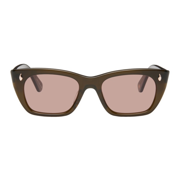  Garrett Leight Brown Webster Sunglasses 241628M134000