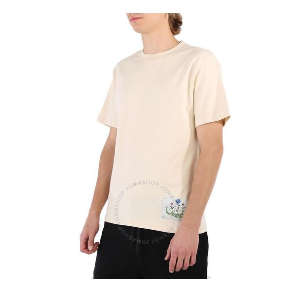  Gcds Mens Whitecup Grey Roses Logo-Print T-Shirt AI22M130615-57