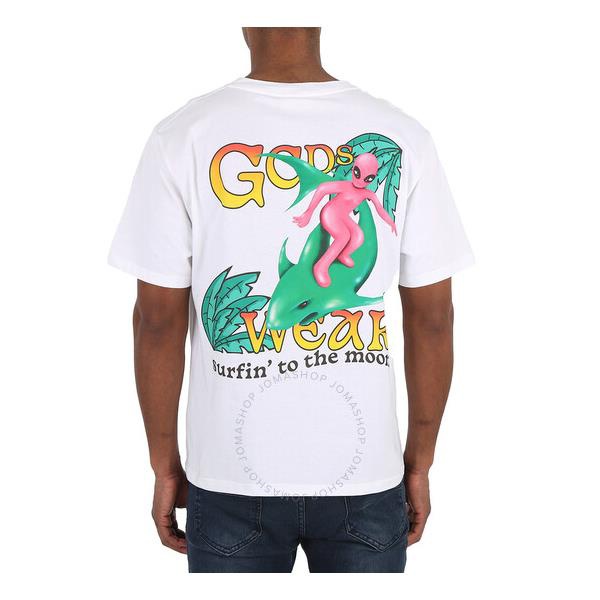  Gcds White Surfing Wirdo Print Cotton Jersey T-Shirt SS23M130653-01