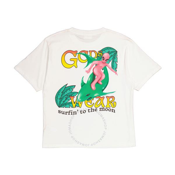 Gcds White Surfing Wirdo Print Cotton Jersey T-Shirt SS23M130653-01