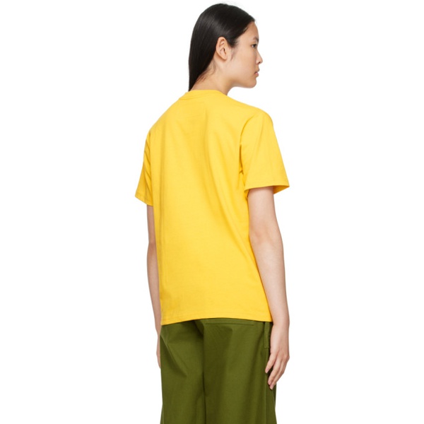  Gentle Fullness Yellow Crewneck T-Shirt 232456F110021