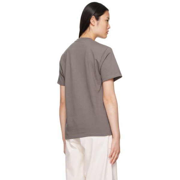  Gentle Fullness Gray Printed T-Shirt 232456F110023