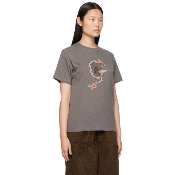  Gentle Fullness Gray Graphic T-Shirt 232456F110022