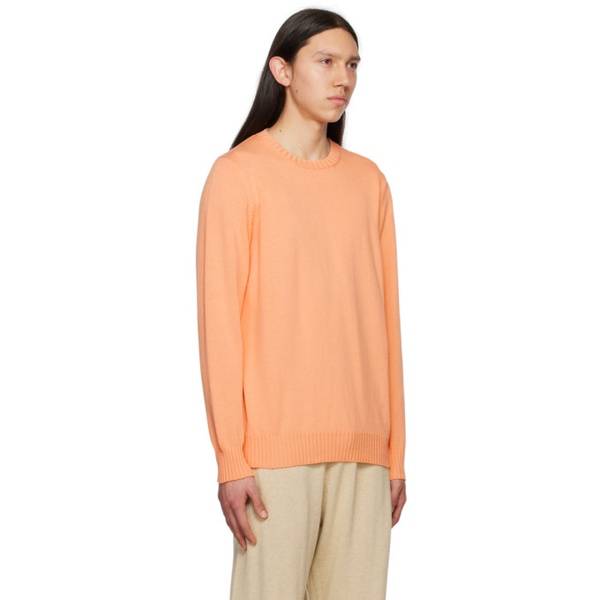  Ghiaia Cashmere Orange Crewneck Sweater 231706M201001