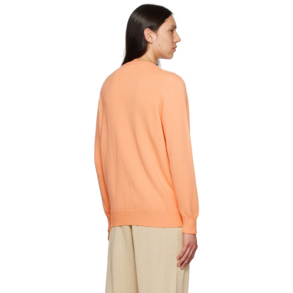  Ghiaia Cashmere Orange Crewneck Sweater 231706M201001