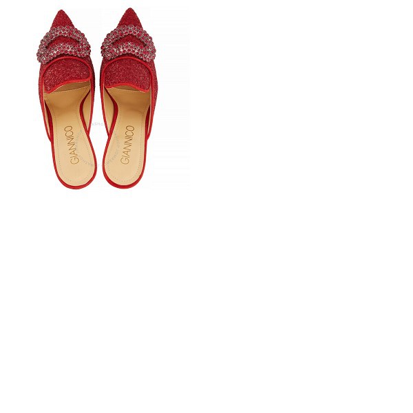  Giannico Ladies Ruby Red Daphne Glittered High-heel Mules GI0003 90CP 0544 4015