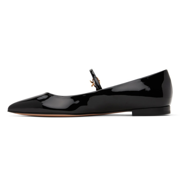  지안비토 로시 Gianvito Rossi Black Ribbon Jane Ballerina Flats 232090F118002