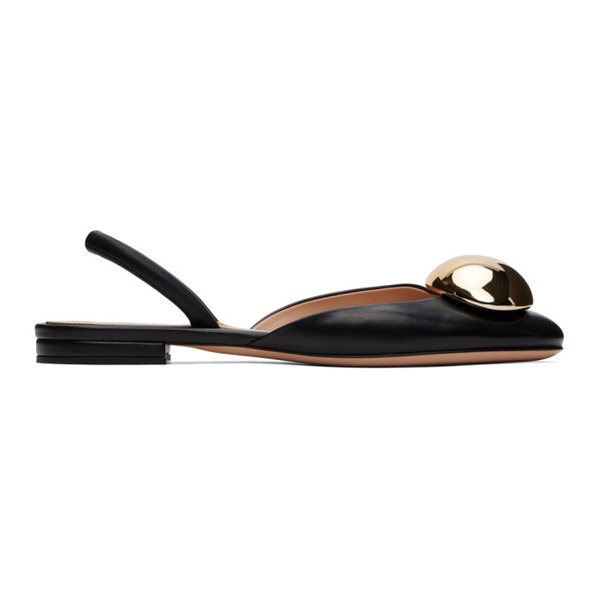  지안비토 로시 Gianvito Rossi Black Sphera Ballerina Flats 241090F118003