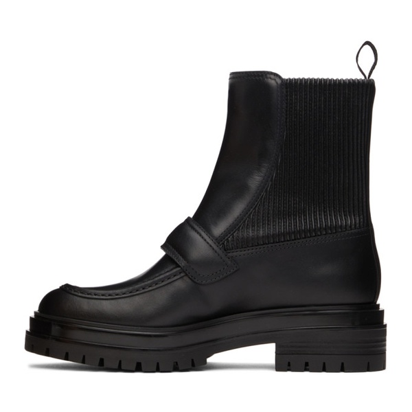  지안비토 로시 Gianvito Rossi Black Leather Berck Boots 222090F113003