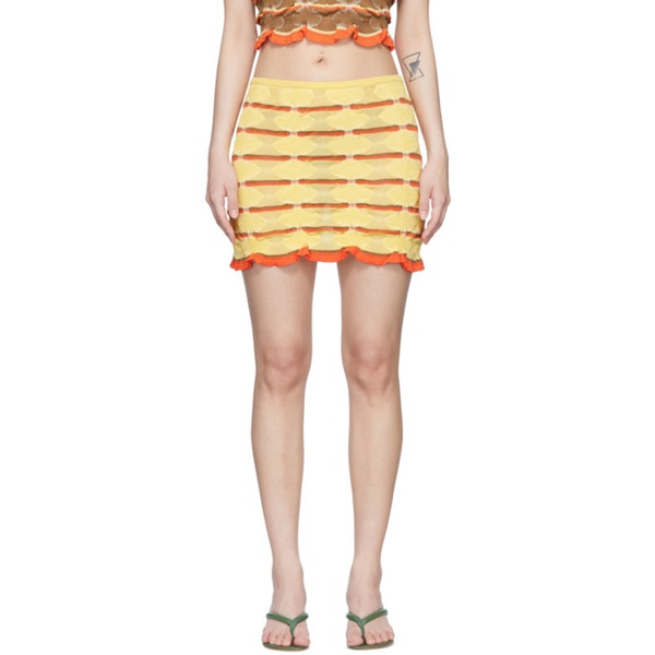  기마구아스 Gimaguas SSENSE Exclusive Yellow Mini Skirt 221776F090010