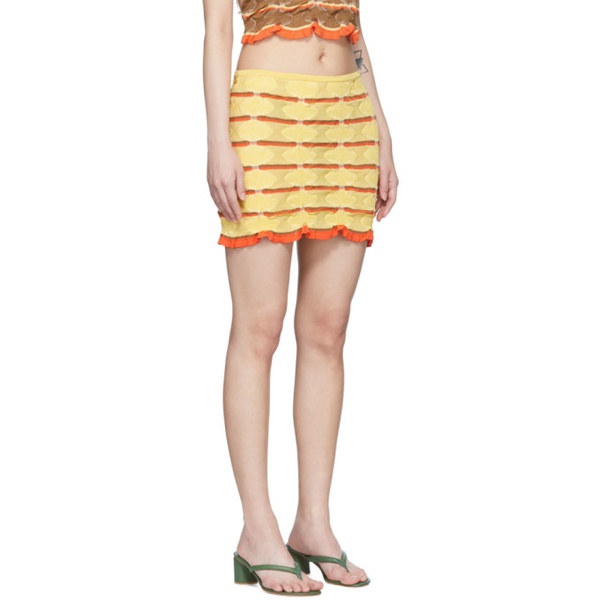  기마구아스 Gimaguas SSENSE Exclusive Yellow Mini Skirt 221776F090010