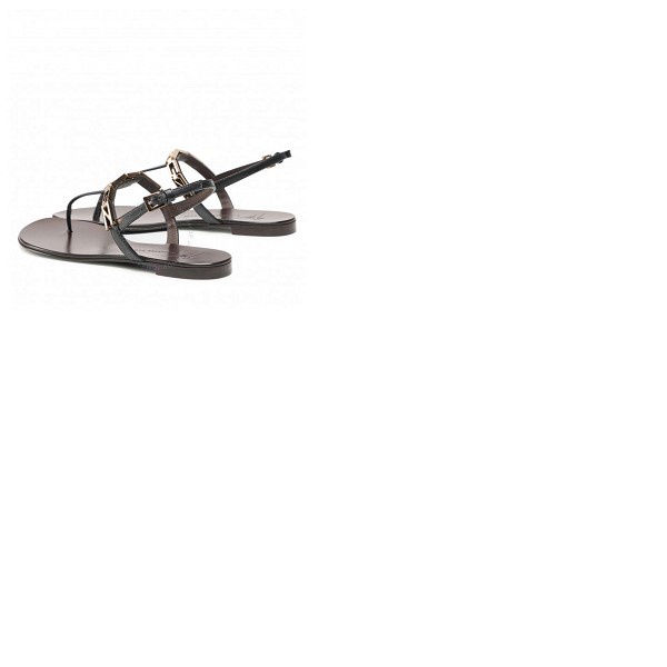  쥬세페 자노티 Giuseppe Zanotti Ladies Black Musicaa Monogram Thong Sandals E200042/001