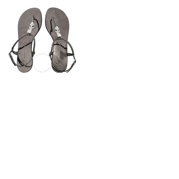  쥬세페 자노티 Giuseppe Zanotti Ladies Crystal Pendant Flat Thong Sandals I200011/003