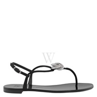 쥬세페 자노티 Giuseppe Zanotti Black Rosalia Crystal Embellished Thong Sandals I100014/001
