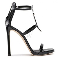 쥬세페 자노티 Giuseppe Zanotti Ladies Harmony G Crystal Patent Leather Sandals E200051/001