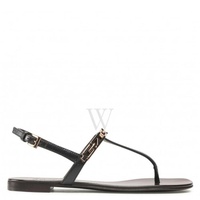 쥬세페 자노티 Giuseppe Zanotti Ladies Black Musicaa Monogram Thong Sandals E200042/001