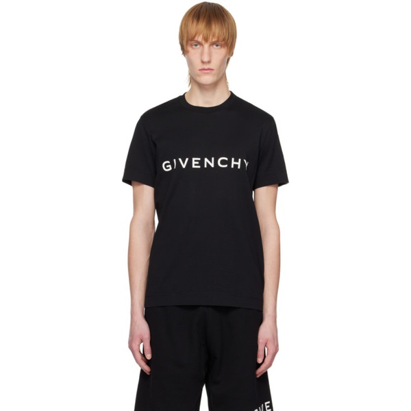 지방시 지방시 Givenchy Black Archetype T-Shirt 231278M213006