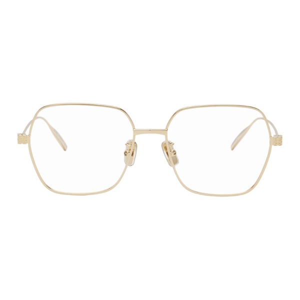 지방시 지방시 Givenchy Gold Square Glasses 241278F004034