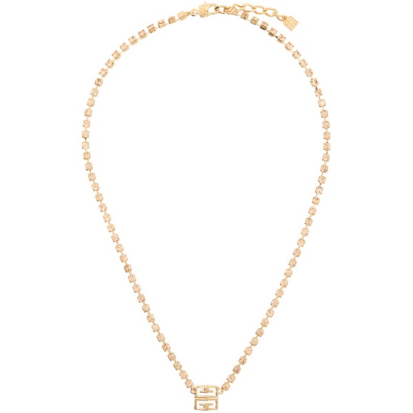 지방시 지방시 Givenchy Rose Gold 4G Crystal Necklace 241278F023008