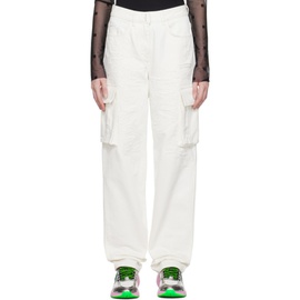 지방시 Givenchy White Oversized Cargo Pants 231278F087008