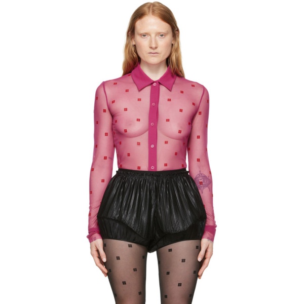 지방시 지방시 Givenchy Pink Nylon Shirt 222278F109001