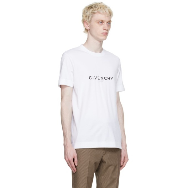 지방시 지방시 Givenchy White Cotton Reversible T-Shirt 222278M213009