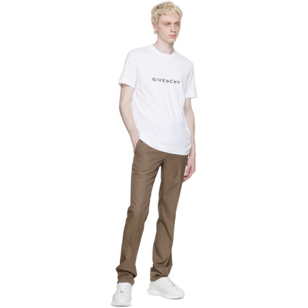 지방시 지방시 Givenchy White Cotton Reversible T-Shirt 222278M213009
