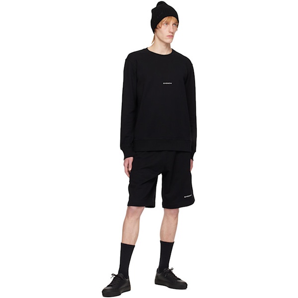지방시 지방시 Givenchy Black Printed Shorts 231278M193001
