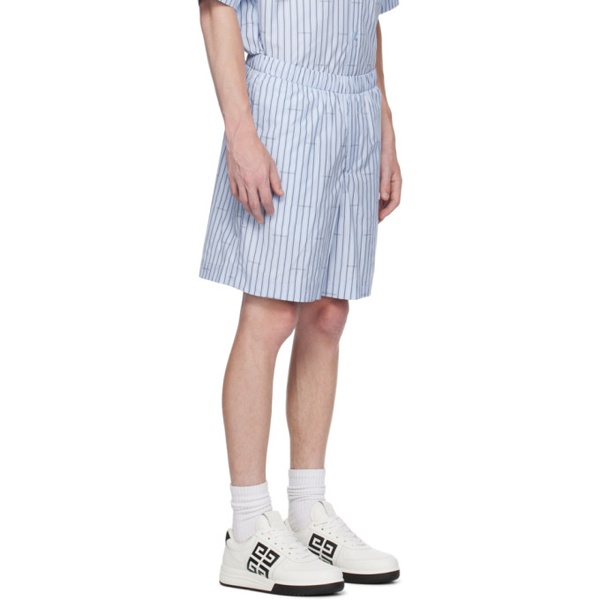 지방시 지방시 Givenchy Blue Striped Shorts 231278M193015