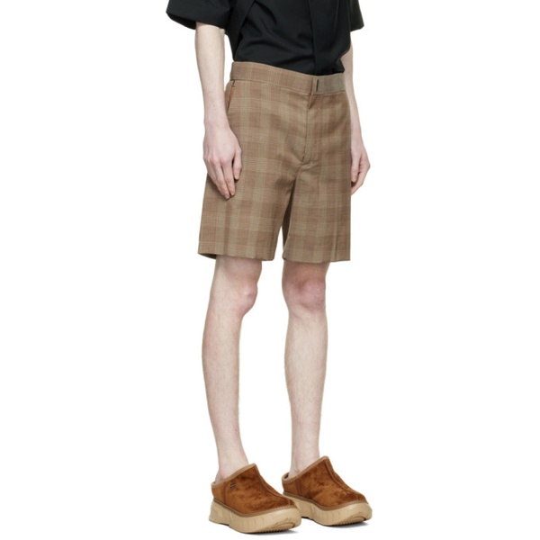 지방시 지방시 Givenchy Brown Wool Shorts 221278M193009