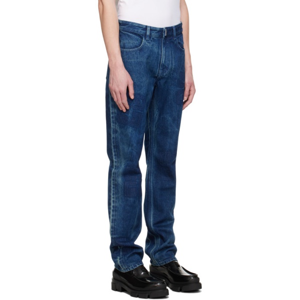 지방시 지방시 Givenchy Blue Marbled Jeans 231278M191011