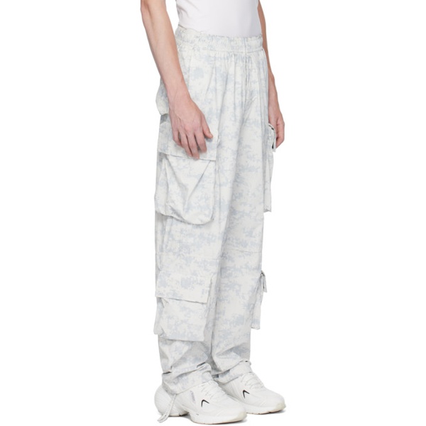 지방시 지방시 Givenchy White & Gray Printed Cargo Pants 231278M188005