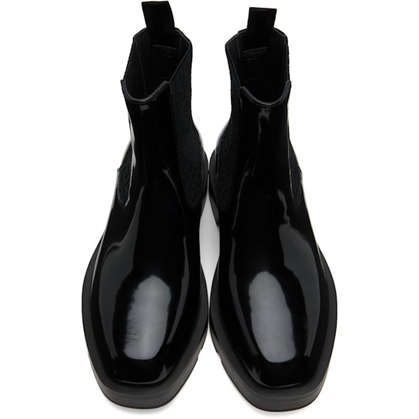 지방시 지방시 Givenchy Black Squared Chelsea Boots 221278F113000