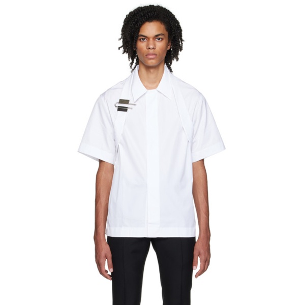 지방시 지방시 Givenchy White Cotton Short Sleeve Shirt 222278M192001