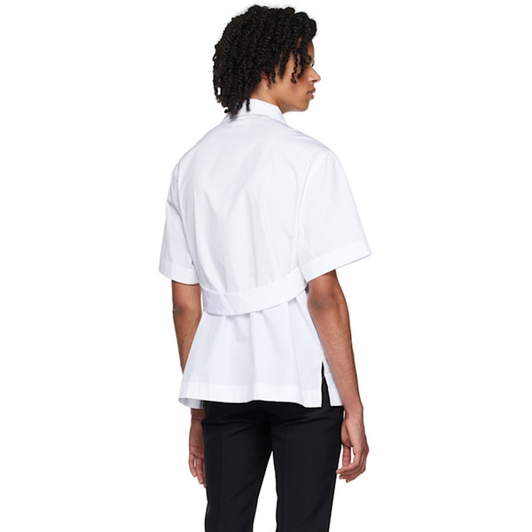 지방시 지방시 Givenchy White Cotton Short Sleeve Shirt 222278M192001