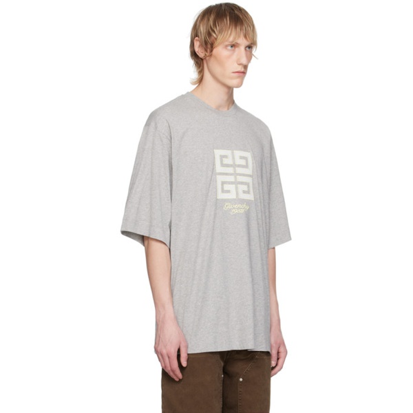 지방시 지방시 Givenchy Gray 4G T-Shirt 242278M213002