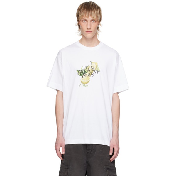 지방시 지방시 Givenchy White Lemons T-Shirt 242278M213022