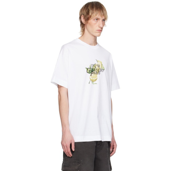 지방시 지방시 Givenchy White Lemons T-Shirt 242278M213022