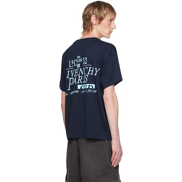 지방시 지방시 Givenchy Navy Boxy Fit T-Shirt 242278M213025