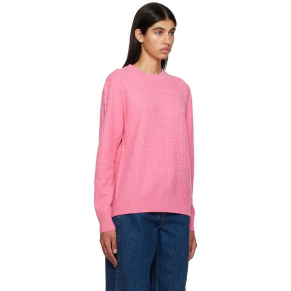 지방시 지방시 Givenchy Pink 4G Sweater 231278F096003