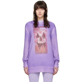지방시 Givenchy Purple Josh Smith 에디트 Edition Mohair Sweater 221278F096006