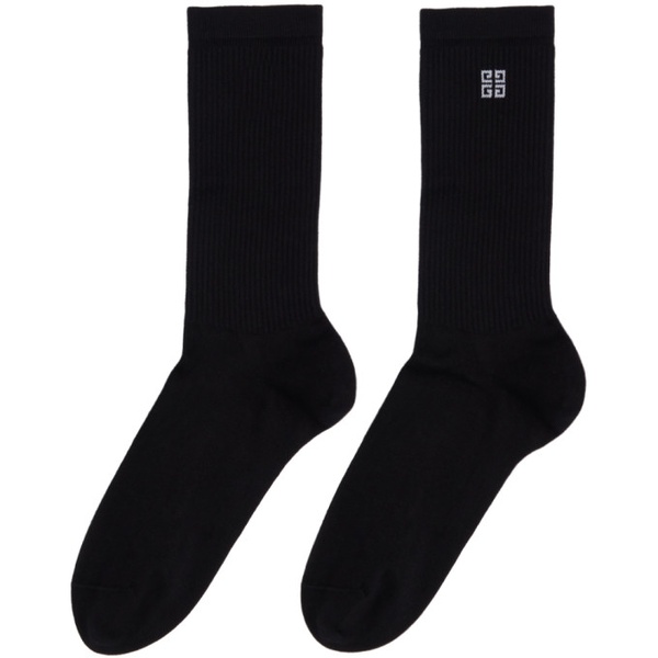 지방시 지방시 Givenchy Black Logo Socks 242278M220000