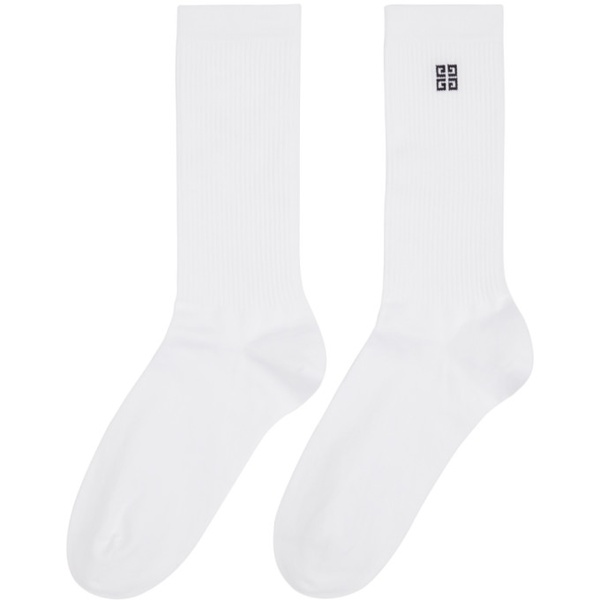 지방시 지방시 Givenchy White Logo Socks 242278M220001