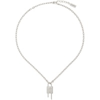 지방시 Givenchy Silver Mini Lock Necklace 242278F023004