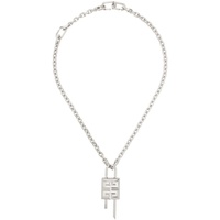 지방시 Givenchy Silver Small Lock Necklace 242278F023002