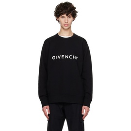 지방시 Givenchy Black 4G Sweatshirt 242278M204003