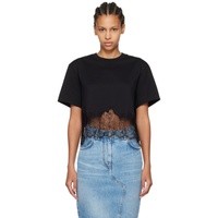 지방시 Givenchy Black Cropped T-Shirt 242278F110013