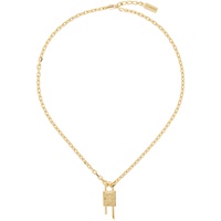 지방시 Givenchy Gold Mini Lock Necklace 242278F023005