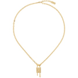지방시 Givenchy Gold Mini Lock Necklace 242278F023005