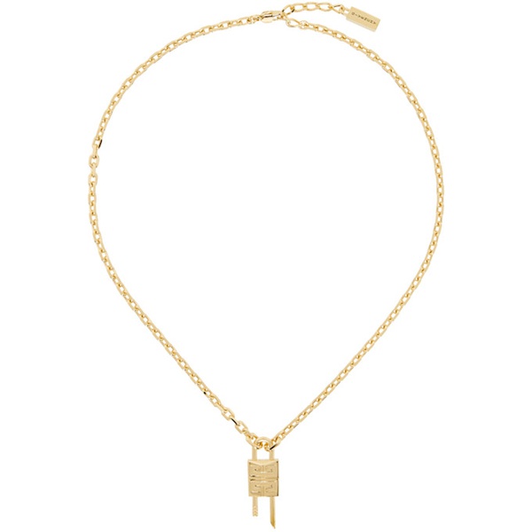 지방시 지방시 Givenchy Gold Mini Lock Necklace 242278F023005